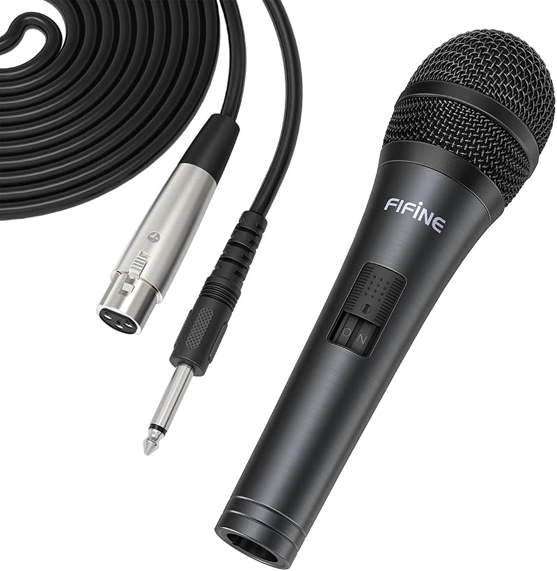 FIFINE K6 Wired Dynamic Microphone Cardioid with Included XLR to 1/4 Inch Cable