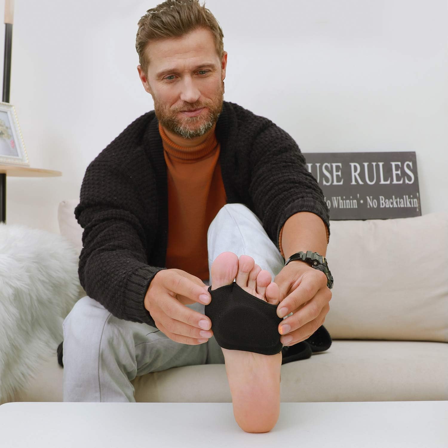 Metatarsal Sleeve Pads,Ball of Foot Cushions with Soft Gel,Fabric Forefoot Compression Socks,Half Bunion Sleeves Great for Mortons Neuroma,Metatarsal and Forefoot Pain Relief,for Men and Women.: Health & Personal Care