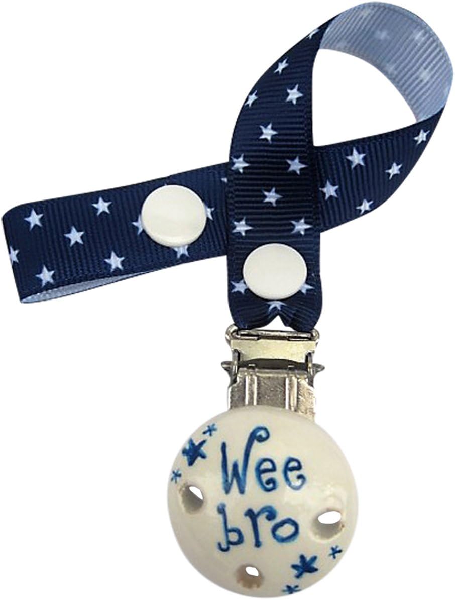 CuteToots hand-painted wooden dummy clip - wee bro (for dummy with ring)