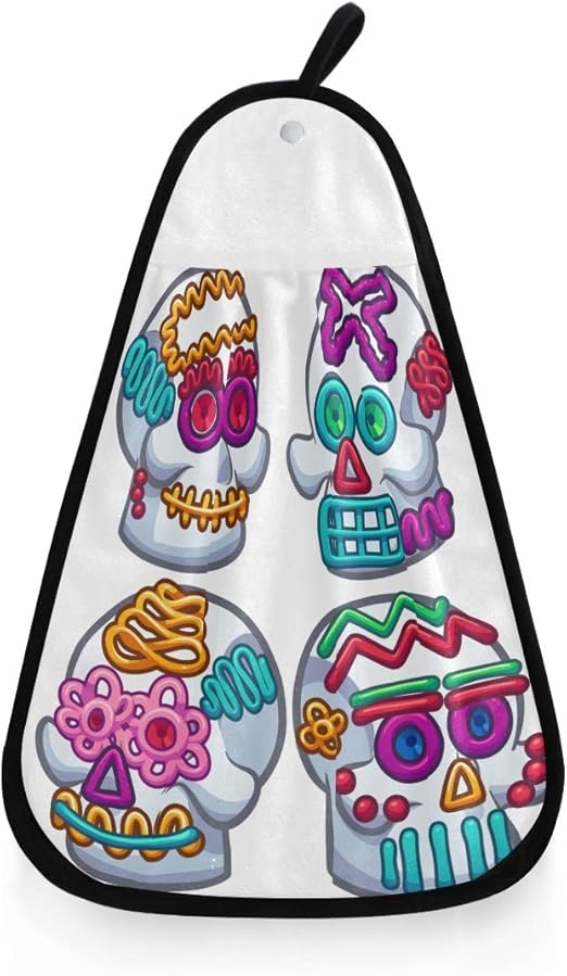 Amazon Com Sugar Skulls Hanging Hand Towels For Bathroom