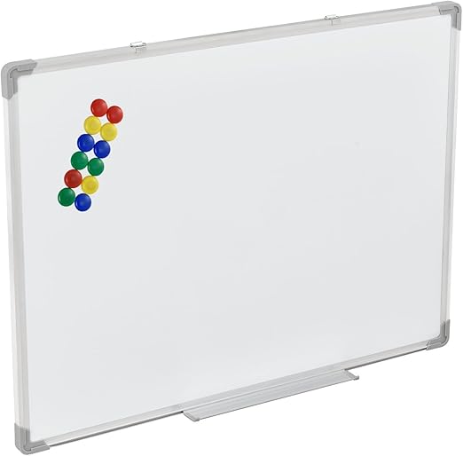 Whiteboard Magnettafel 80 x 60 cm mit 12 farbigen Magneten: Amazon.de