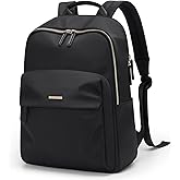 GOLF SUPAGS Laptop Backpack for Women Fits 14 Inch Notebook Casual Daypack Purse Work Travel College Bag (Black)