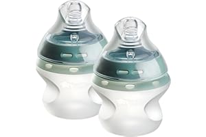Tommee Tippee Natural Start Anti Colic BPA Free Silicone Baby Bottles, 5oz, Newborn 0+ Months, Silicone Feels Like Mother's Skin, Slow Flow Breast-Like Teat, Pack of 2