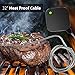 NutriChef Smart Bluetooth BBQ Thermometer - Upgraded Stainless Probe Safe to Leave in Grill, Outdoor Barbecue or Meat Smoker - Wireless Remote Alert iOS Android Phone WiFi App - PWIRBBQ40