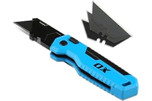 OX Pro Folding Utility Knife with Blade Storage - Construction Knife Heavy Duty - Navaja De Trabajo