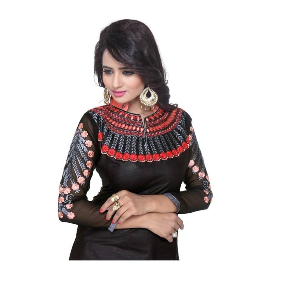 jiyan fashion patiyala cotton dress with salwar suit & dupatta set. (semi-stiched)