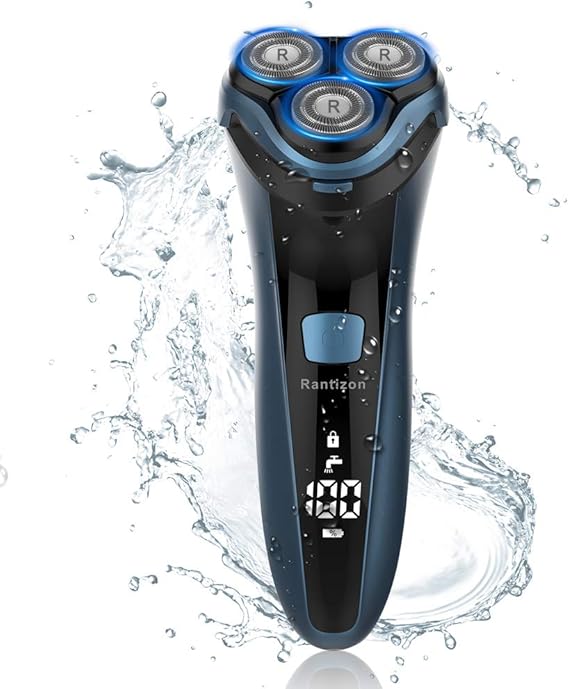Electric Shavers MenWet and Dry Rechargeable Mens Rotary Razor with