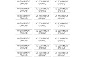 MANWU NO Equipment Ground Protected Outlet Receptacle Plates Label Sticker Decal Black Print On Clear remarking (96pcs 0.27" x 0.95")
