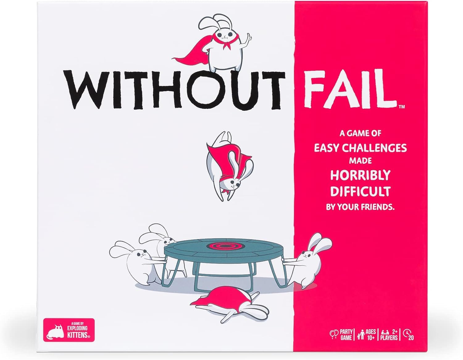 Exploding Kittens - Without Fail - 2+ Players - Ages 10+ - 20 Minutes to Play - A Game of Easy Challenges Made Difficult, Perfect for Couples, Date Night, and Teen or Adult