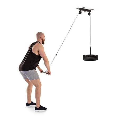 Klarfit Stronghold Latzug • Kabelzug-Station • Fitness-Station • 2 m Kabel • Stahlkonstruktion • max. 150 kg Gewichte • Decke