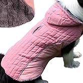 JoyDaog Fleece Dog Hoodie for Small Medium Dogs Super Warm Puppy Jacket for Cold Winter Dog Coats,Pink M