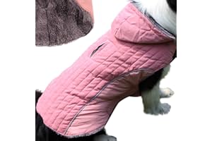 JoyDaog Fleece Dog Hoodie for Small Medium Dogs Super Warm Puppy Jacket for Cold Winter Dog Coats,Pink M