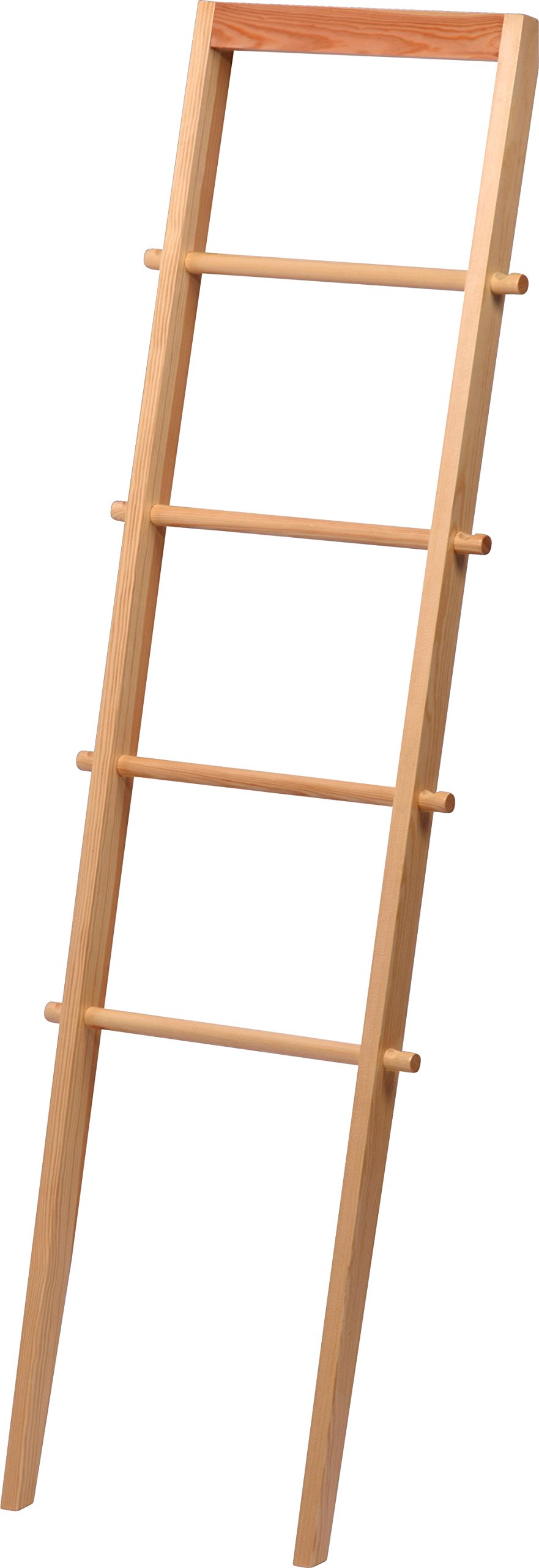 dobar® Green Label 29745FSC Large Towel Ladder | Clothes Rack Solid Wood | Towel Rack 4 Rungs | Towel Holder for Bath Towels/Clothes | Decorative Ladder Wall Mounted | 42 x 4 x 142 cm | Natural