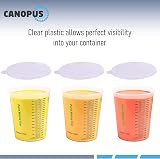 CANOPUS 72oz Paint Mixing Cups Set of 12 with 3 Lids – Clear Graduated Cups view 4