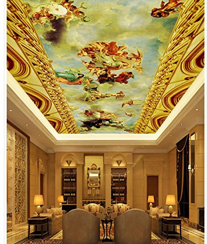 Wapel Angel Ceiling Painting 3d Wallpaper Modern For Living