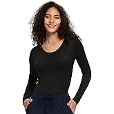 COZYFIT Underscrub Long Sleeve Women - Crew Neck Scrubs Undershirts for Nurse with Soft Fabric