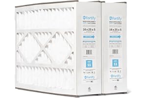 Fortify 16x25x5 MERV 11 Replacement for Trion Air Bear, Skuttle, Generalaire, AC Furnace Air Filter. (2-Pack) Actual Size: 15-5/8 x 24-1/8 x 4-7/8