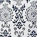 mDesign Long Decorative Damask Print - Easy Care Fabric Shower Curtain with Reinforced Buttonholes, for Bathroom Showers, Stalls and Bathtubs, Machine Washable - 72
