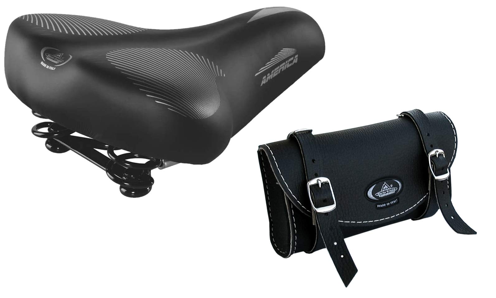 Saddle Montegrappa Original MOD 061 America + Storage Bag Montegrappa Mod. 0016 (Black)