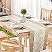 Newdanceus 12X108 Set of 5 Burlap Lace Hessian Table Runner Rustic Natural Jute Country Wedding Party Dining Table Decoration Christmas Decoration Table Runner