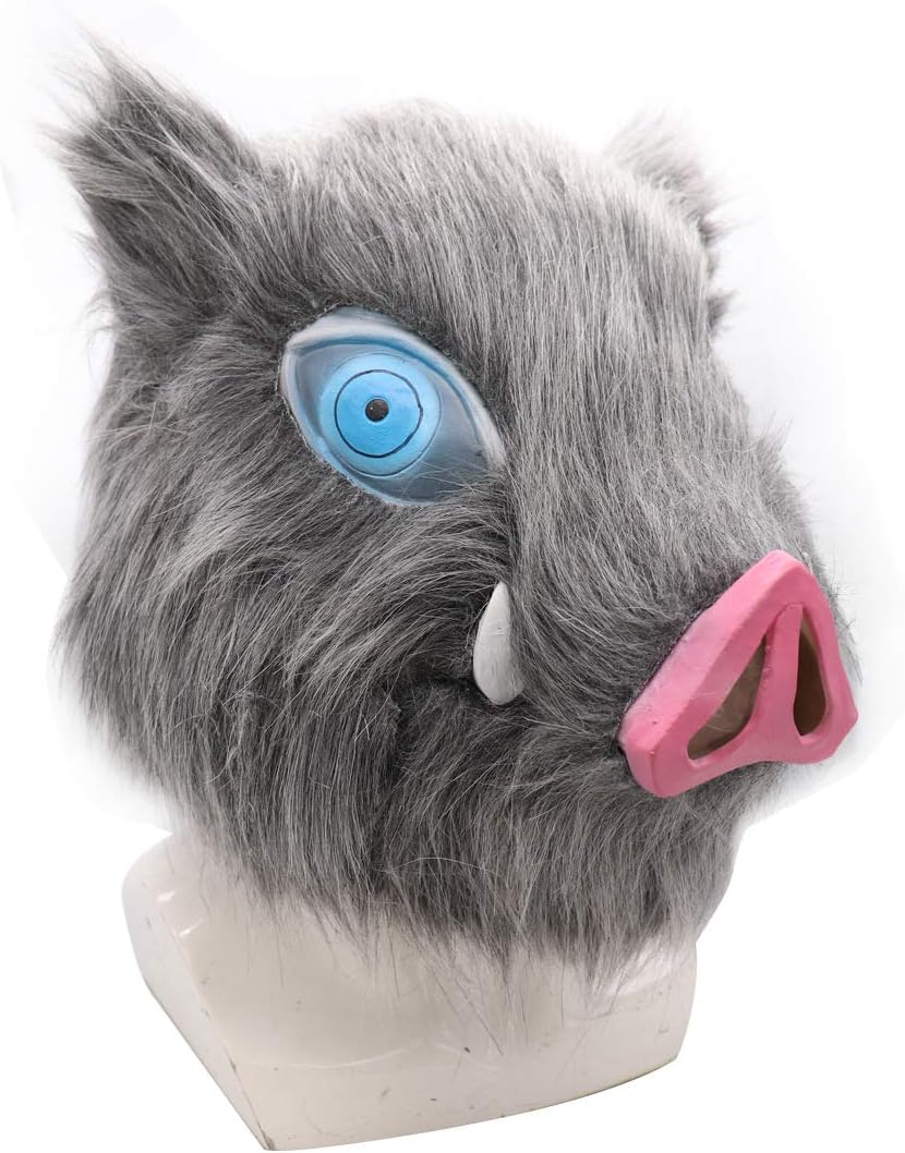 Máscara de asesino demonio simulación jabalí Inosuke Hashibira Máscara