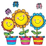 Carson Dellosa D.J. Inkers Blooming Flowers Bulletin Board Set (610049)