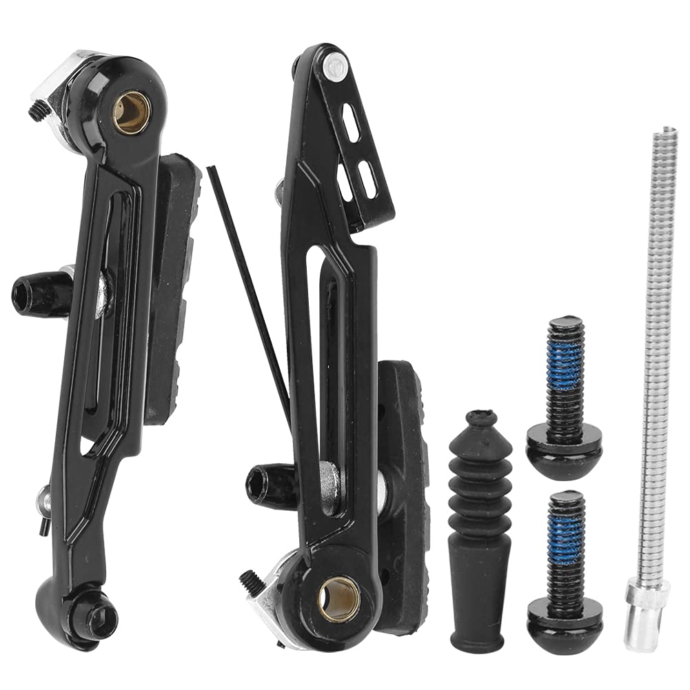 BOROCO bicycle Long Arm V Brake 412，Aluminium Alloy High Strength Black Folding Bike Long Arm V Brake 412 Modified Bicycle Accessory