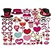 PBPBOX Valentines Day Photo Booth Props DIY Creative Funny Disguise Props 40 Pieces
