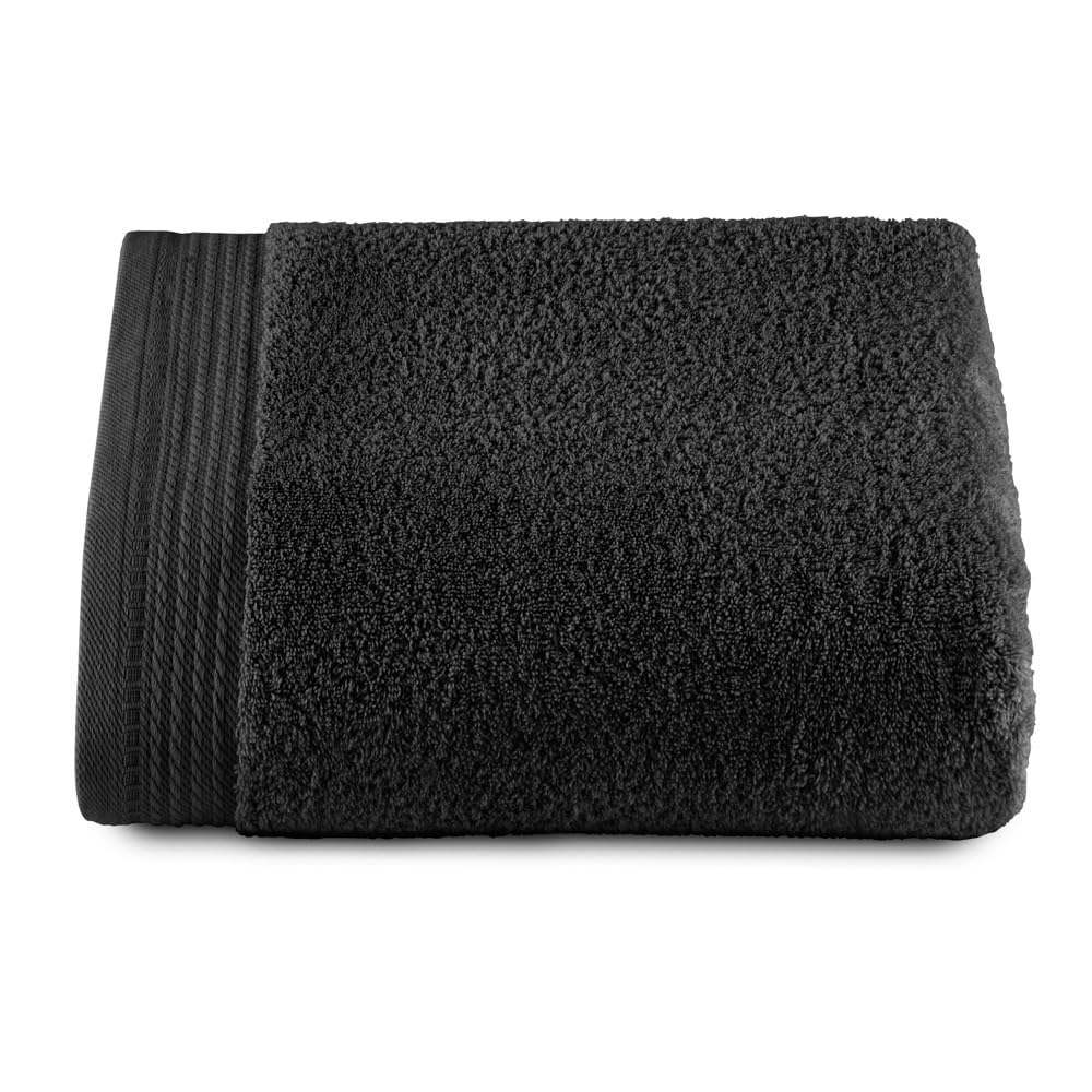 Top Towel - Premium - Large Bath Towels - Bath Towels - 1 Shower Towels - 70 x 140 cm - 100% Cotton - 600 g - Black