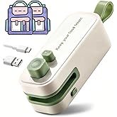 2 in 1 Mini Bag Sealer, Rechargeable Heat Sealer with Cutter and Magnet | Portable Design ,Bag Resealer for Food Storage ,Sna