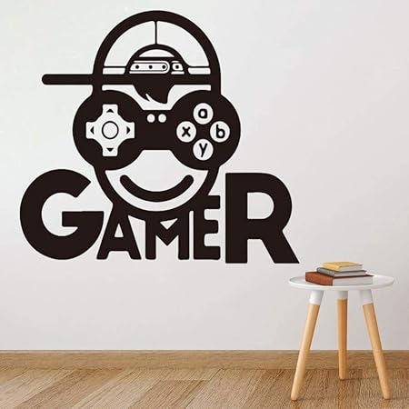 woyaofal Cartoon Boy Gamer Face Xbox Pegatinas de Pared ...