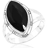 Black Onyx Gemstone Solid Sterling Silver Handmade Jewelry Ring Mother's Day Gift, Ring for Women