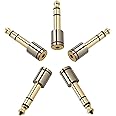 Aurum Cables 3-Pack 6.35mm Male to 3.5mm Female Stereo Adapter