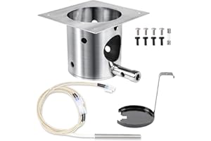 QuliMetal 304 Stainless Steel Fire Burn Pot and D2 Hot Rod Ignitor Kit for Traeger Pro 575 & 780, Ironwood 650 & 885, Silverton 620 & 810 Wood Pellet Grills with D2 Direct Drive and WiFIRE Technology