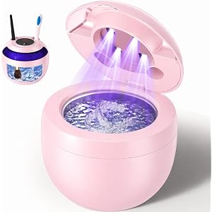 EcoBasic Ultrasonic Retainer Cleaner, Ultrasonic Cleaner Machine for Retainers, Dentures, Aligners, Mouth Guards, Jewelry & R