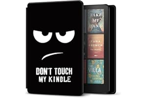 TNP PRODUCTS TNP Case for Kindle Paperwhite 12th Generation 2024 / Kindle Colorsoft Signature Edition - 7" PU Leather Protective Folio Cover Case for Kindle Paperwhite Kids with Auto Sleep/Wake, Don't Touch