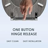 AQUALONA Luxury Oak Effect Toilet Seat Soft Close MDF with Universal Fittings view 4