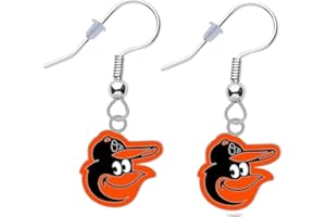 FINAL TOUCH GIFTS Baseball Bird Logo Earrings Pierced