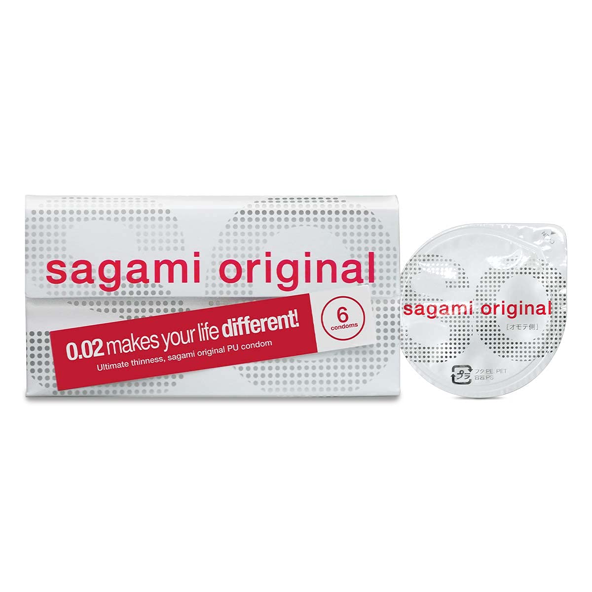Sagami Original 0.02 Standard | Super Thin | Super Strong | Non Latex PU Condoms (6 Pack)