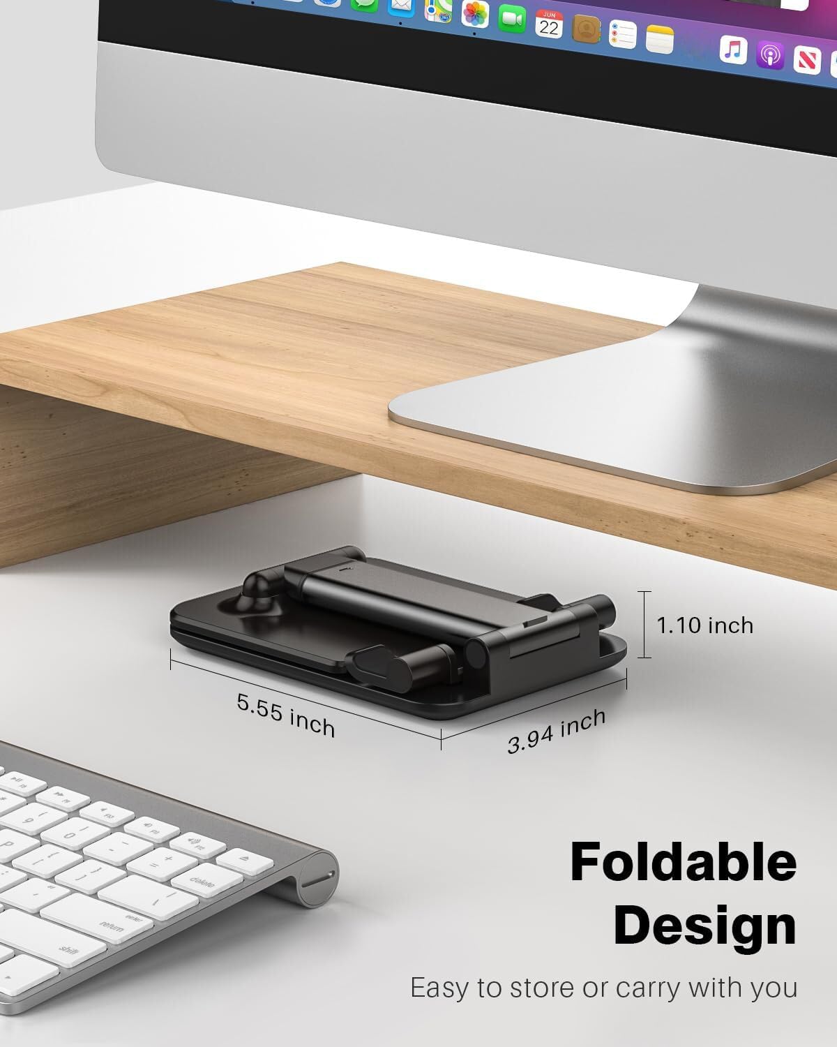 Anozer Tablet Stand Foldable & Adjustable, Portable Monitor Stand 5.55*3.94