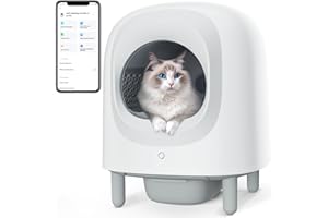 Sousia Self-Cleaning Cat Litter Box - 56L Extra Large Robot Automatic Cat Litter Box for Multi Cats with Safety Protection/Anti-Pinch/APP Control