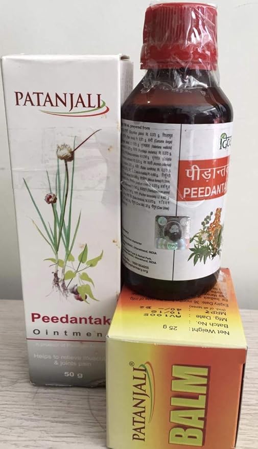 Patanjali Pain Relief Pack Of 3Pc (Peedantak Oil,Balm & Peedantak Cream