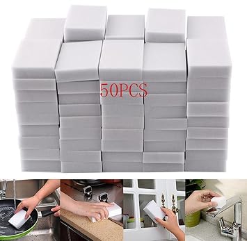 50Pcs Xxysm 50Pcs Magic Cleaning Sponges Eraser Cleaning Melamine Multi-Func