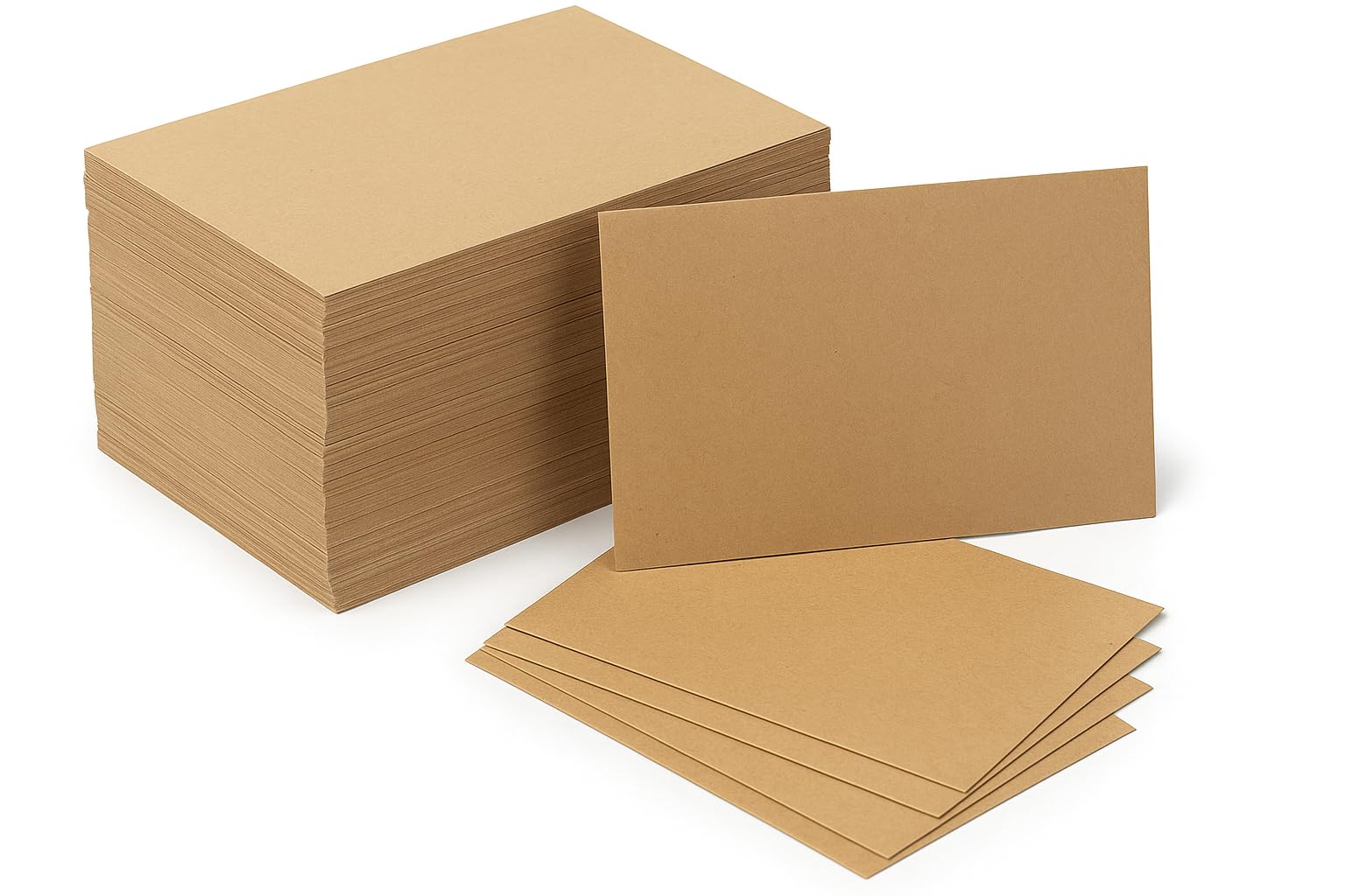A6 Brown Kraft Card Blanks 225gsm – 148mm x 105mm Postcard Size – Pack of 100 Thick Blank Cards for Invitations, Printing & Craft Projects