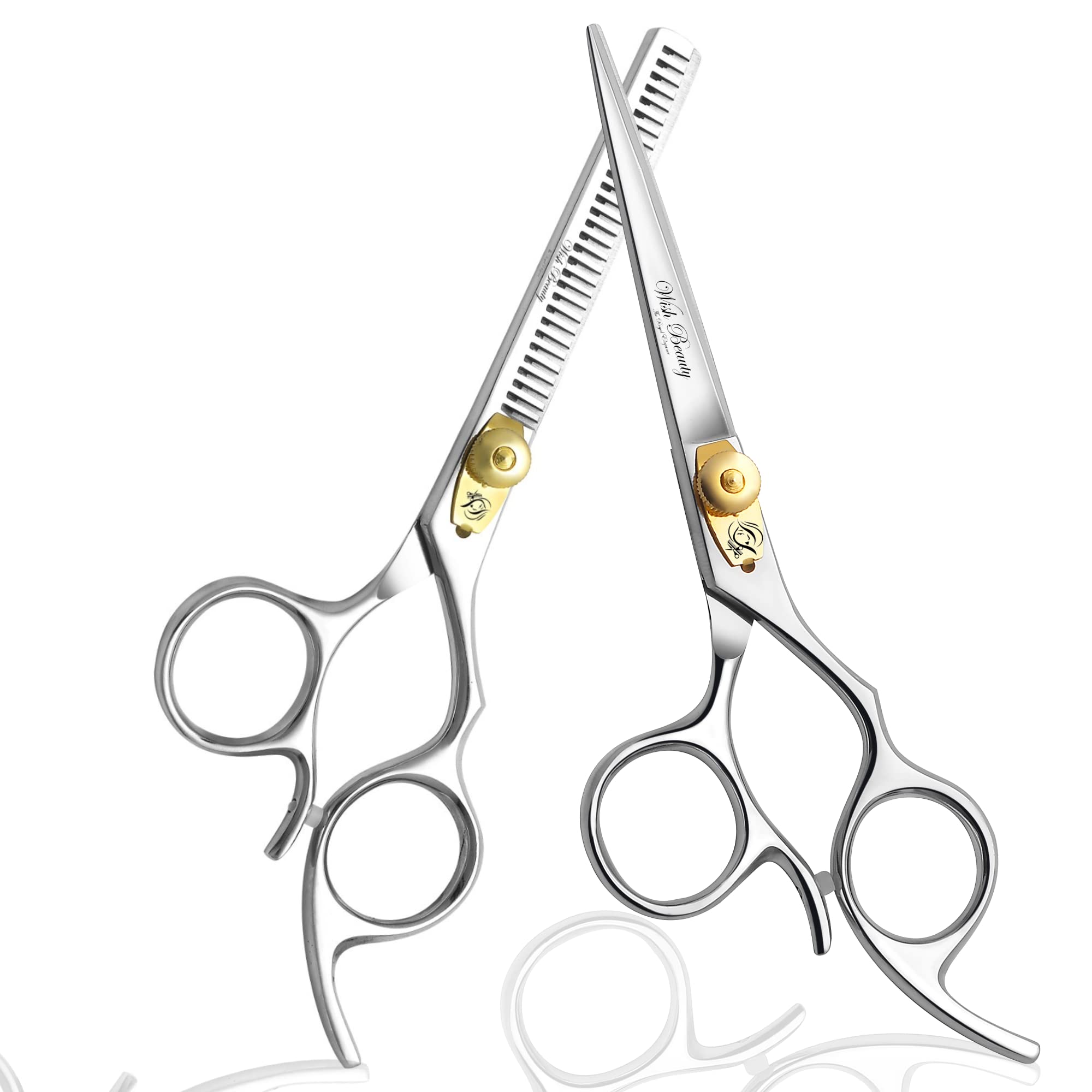 Hairdressing Scissor Professional Hair Cutting Teeth Shears Kit Stainless Steel Haircut Scissors for Salon Barber, Men, Women, Children