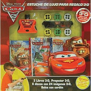 Cars 2 Estuche de lujo para regalo 3-D / 3-D Deluxe Book Gift Set (Spanish Edition)