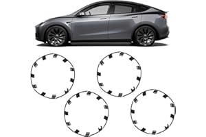 JIAWU Wheel Guard Rim Protecting Trim Ring, 21 Inch Wheel Rim Protectors Guard for Tesla Performance 2021 to 2023, Wheel Trim, Against Scrapes, Scratches (Matte Black)