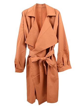 Amazon ツイルドレープトレンチコート M オレンジ コート