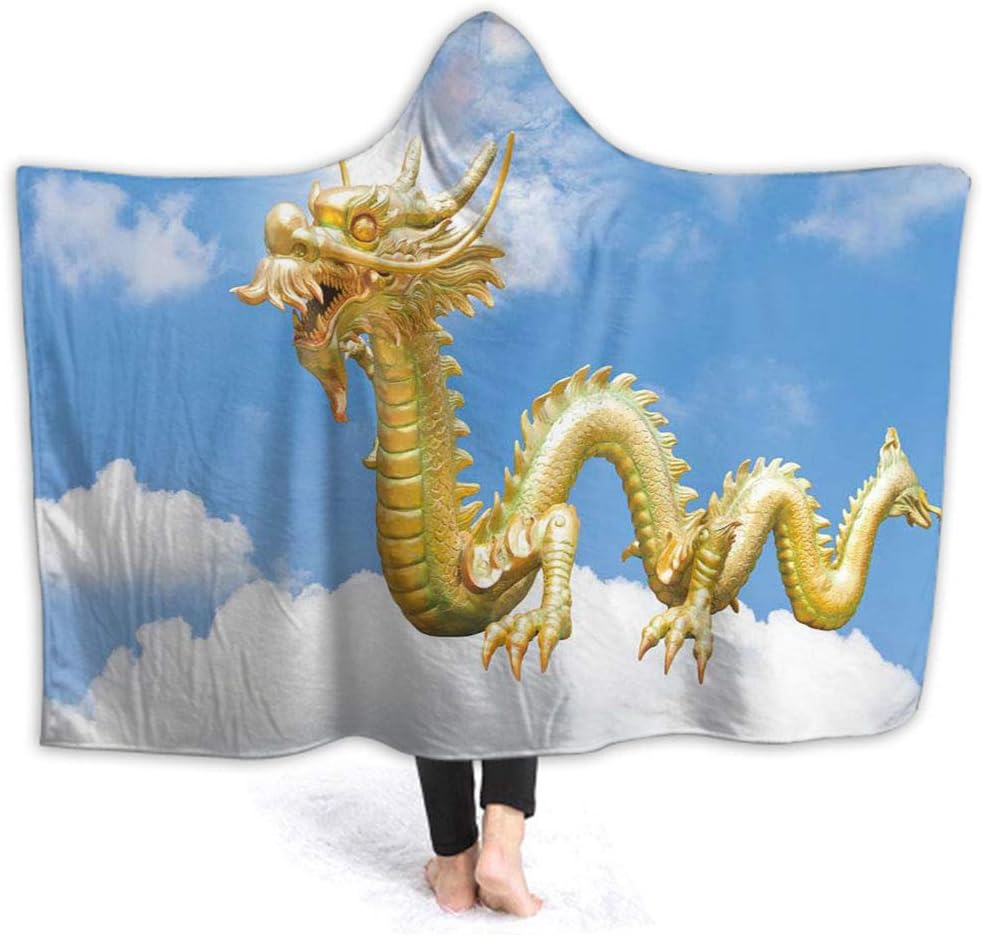Wearable Hood Throw Blankets Wrap Cultural Chinese Children