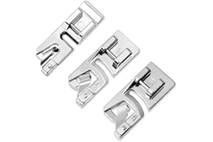 ZXIIXZ 3 Pcs Hemming Foot Kit, Sewing Feet Kit, Rolled Hem Presser Foot Sewing Machine Foot Suitable for Household Multi-Function Sewing Machines 3 mm, 4 mm, and 6 mm